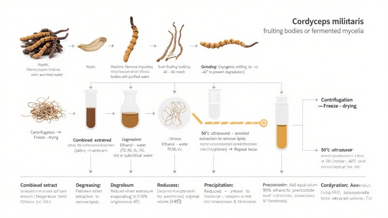 Cordycepin Process Flow Chart